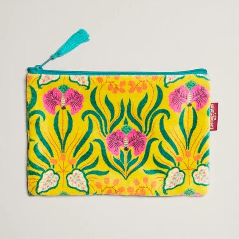 【Les Touristes】MEDIUM FLAT ZIP PURSE_muguet yellow