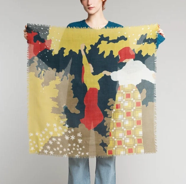 【Les Touristes】Scarf 90×90_garden