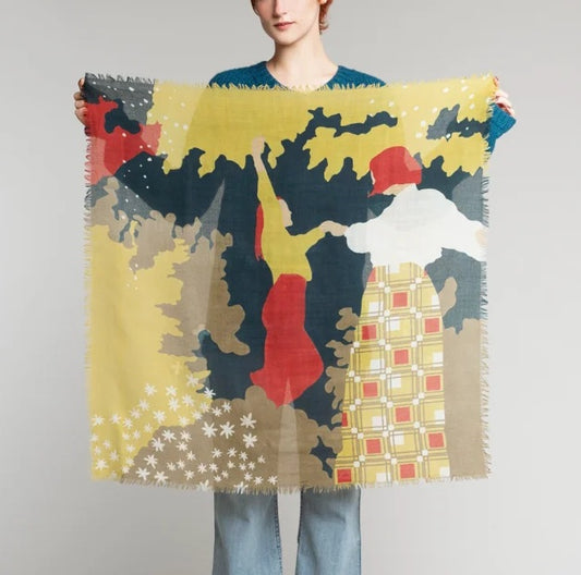 【Les Touristes】Scarf 90×90_garden