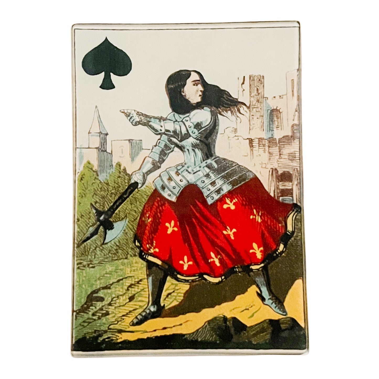 【JOHN DERIAN】デコパージュプレートCards - Spades - Queen