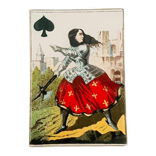 【JOHN DERIAN】デコパージュプレートCards - Spades - Queen