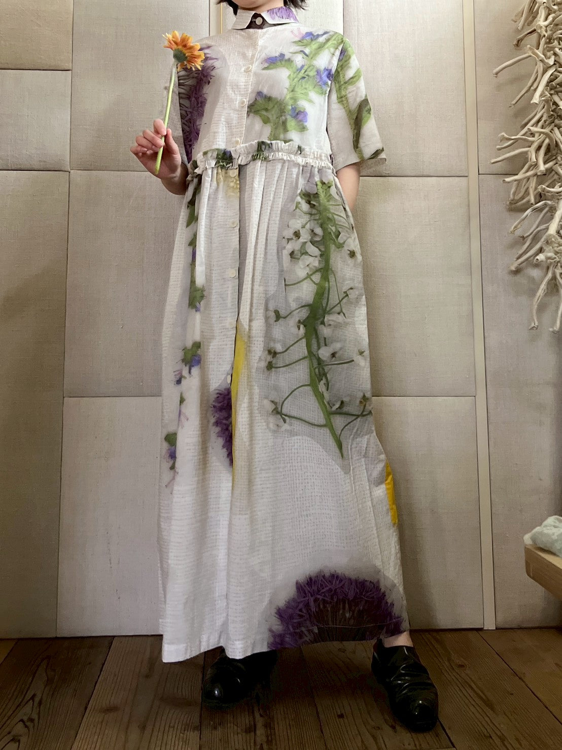 【Colomba Leddi】DRESS_MUSLIN_wildflower collage