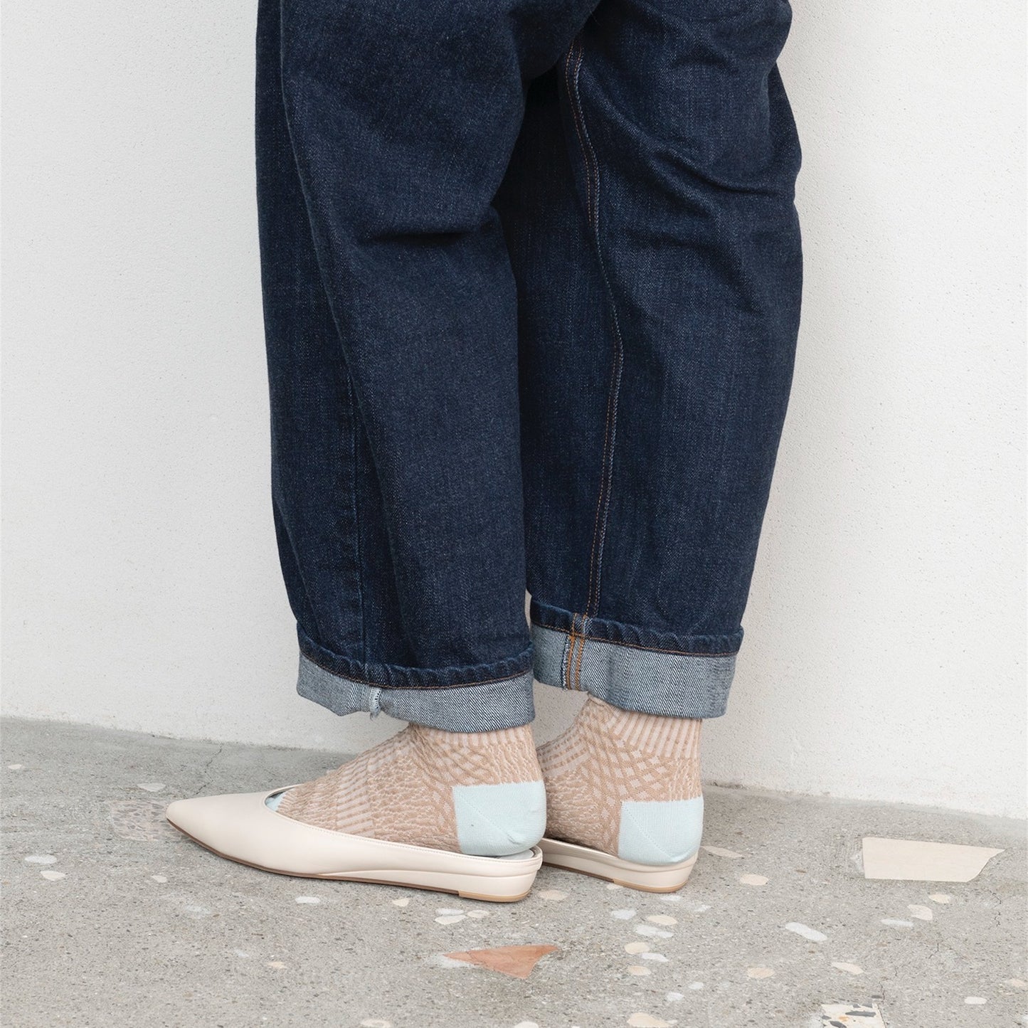 【TRICOTE】 BUMPY PATCHWORK SOCKS