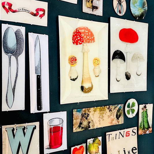 【JOHN DERIAN】デコパージュプレートCards - Hearts - King