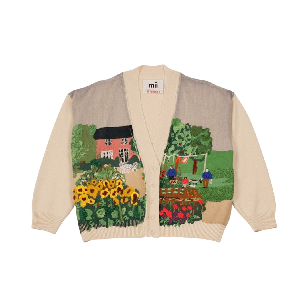 【Mii Collection】Printed Hand Embroidered Cardigan #01