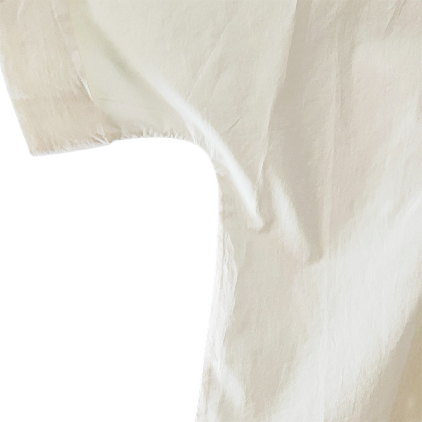 【Mii Collection】hand woven solid organic cotton short sleeve/126 OFF WHITE