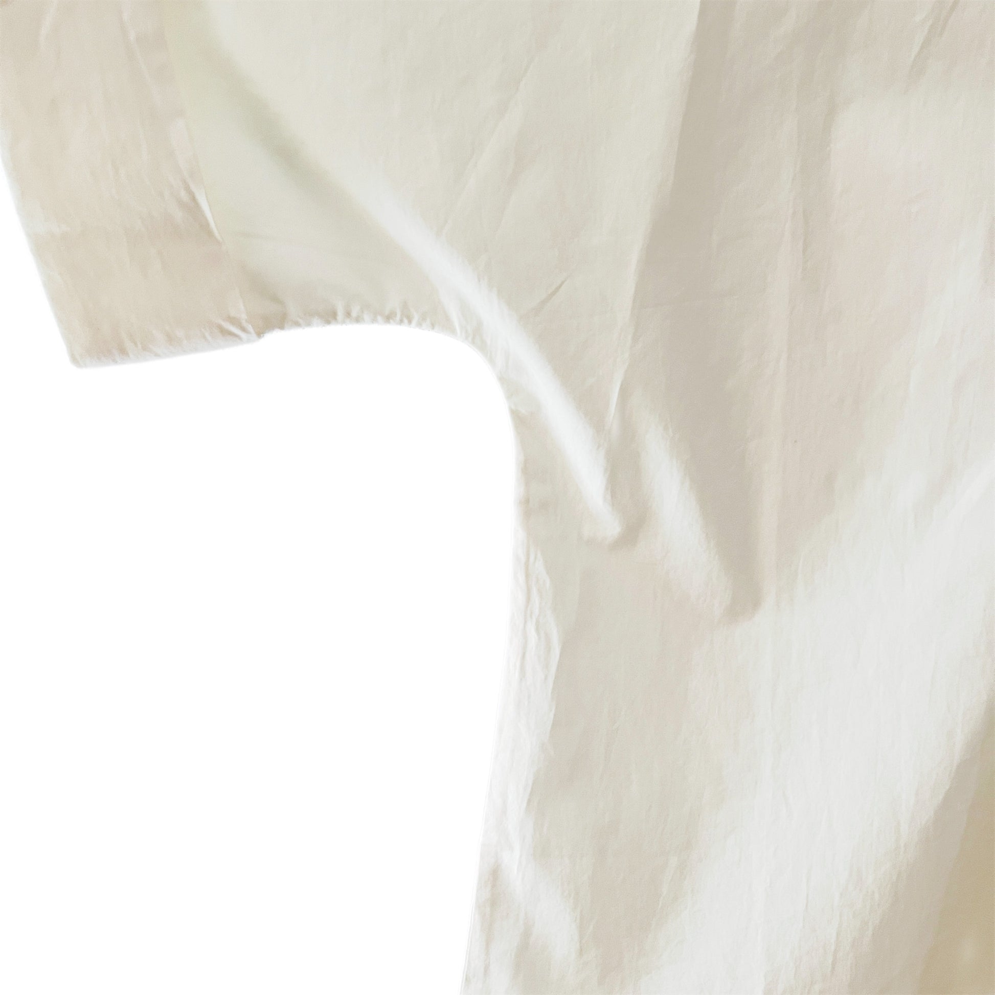 【Mii Collection】hand woven solid organic cotton short sleeve/126 OFF WHITE