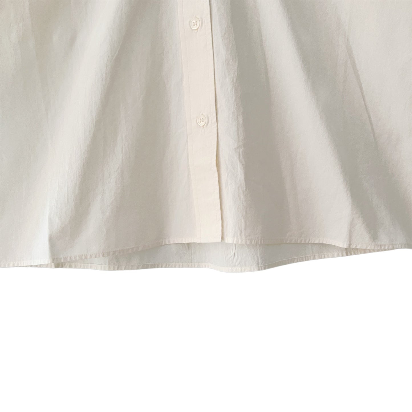 【Mii Collection】hand woven solid organic cotton short sleeve/126 OFF WHITE