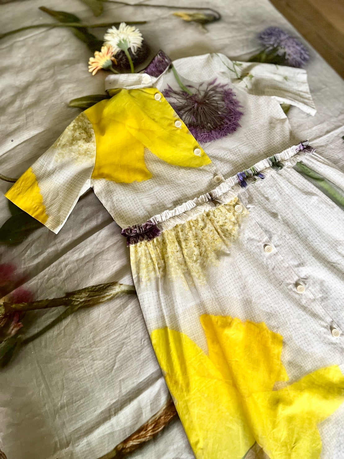 【Colomba Leddi】DRESS_MUSLIN_wildflower collage