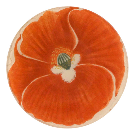 【JOHN DERIAN】デコパージュプレート White Edge Red Poppy (790E)_5R