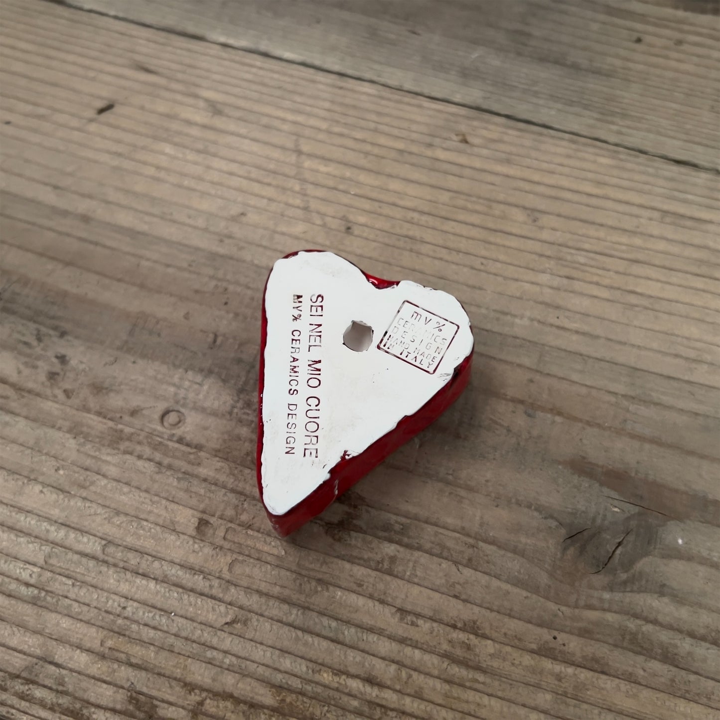 【MV% ceramics design】MEDIUM RED HEART