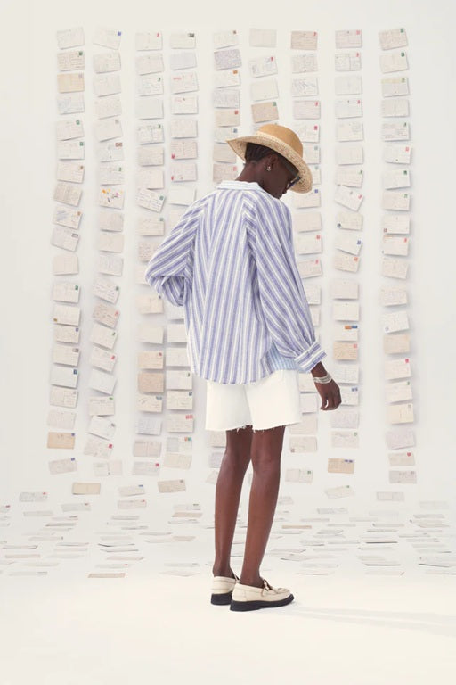 【Mii Collection】hand woven cottonsilk pathwork shirt/29