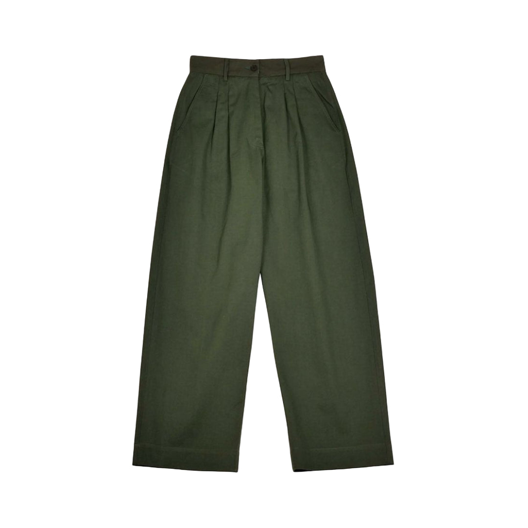 【Mii Collection】Plain Woven Loose Fit Pant #111