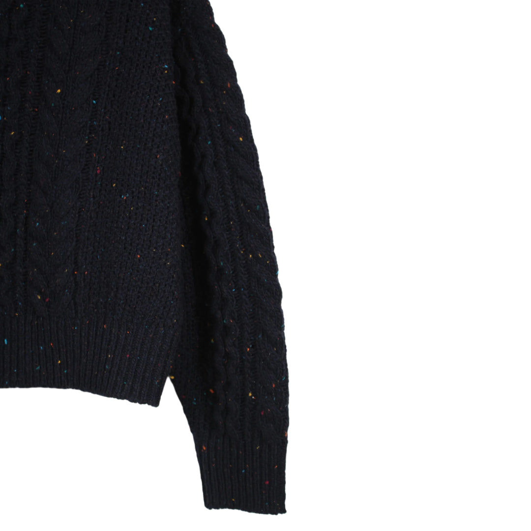 【ohta】navy sweater kn-01N