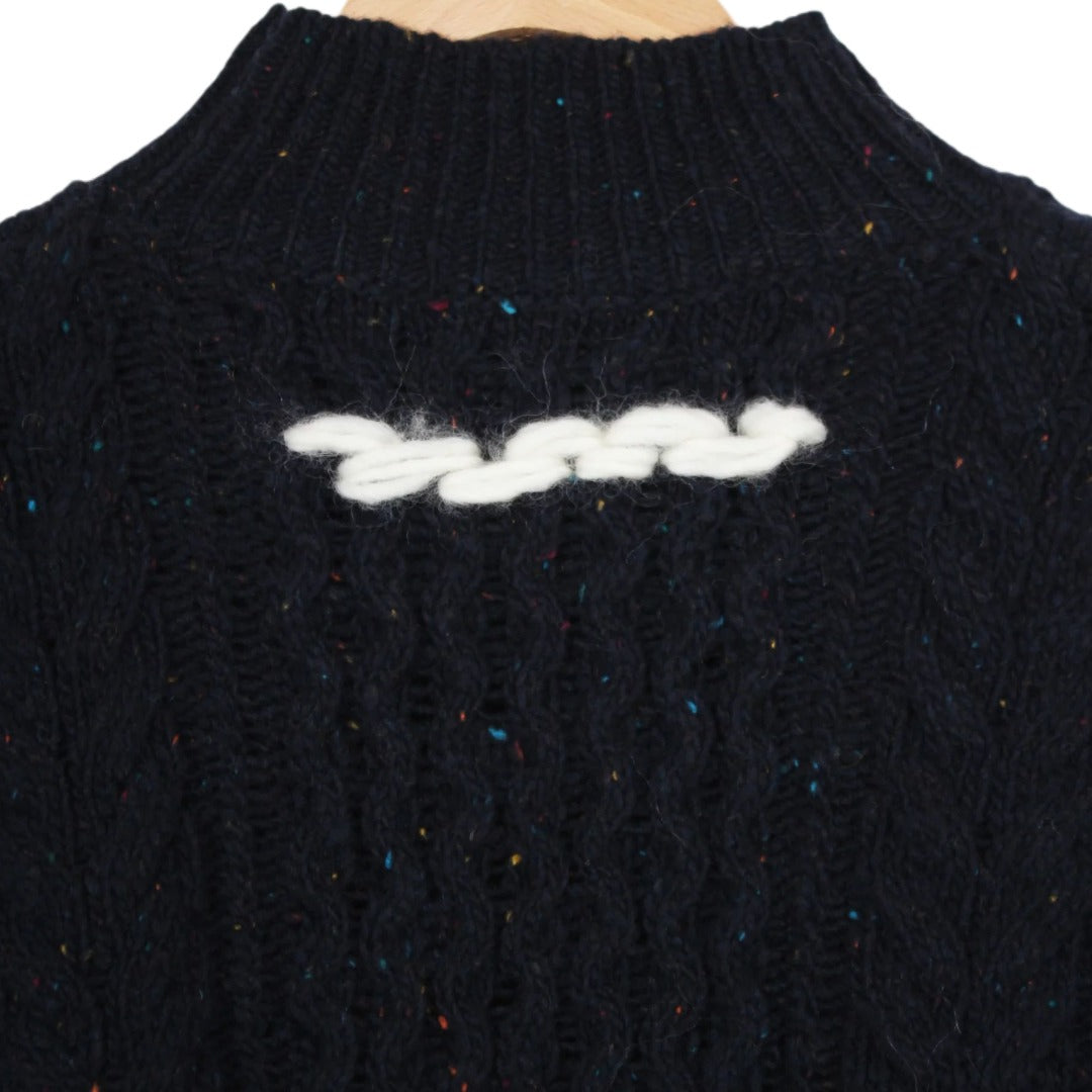 【ohta】navy sweater kn-01N