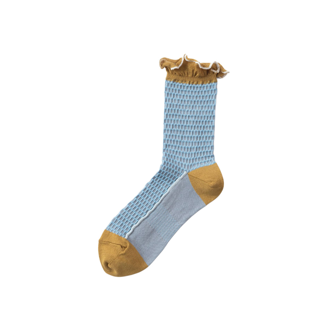 【TRICOTE】BUMPY FRILLED RIM DOT PATTERN SOCKS