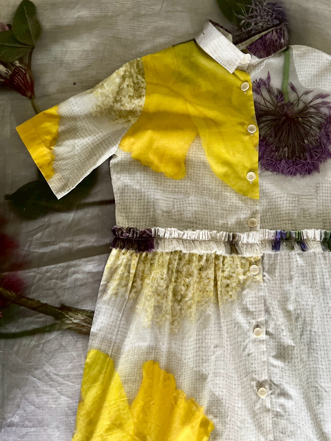 【Colomba Leddi】DRESS_MUSLIN_wildflower collage