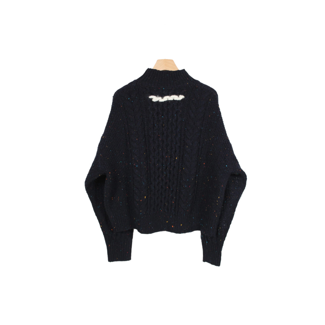 【ohta】navy sweater kn-01N