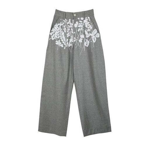 【Mii Collection】HAND EMBROIDERED WOOL PANT