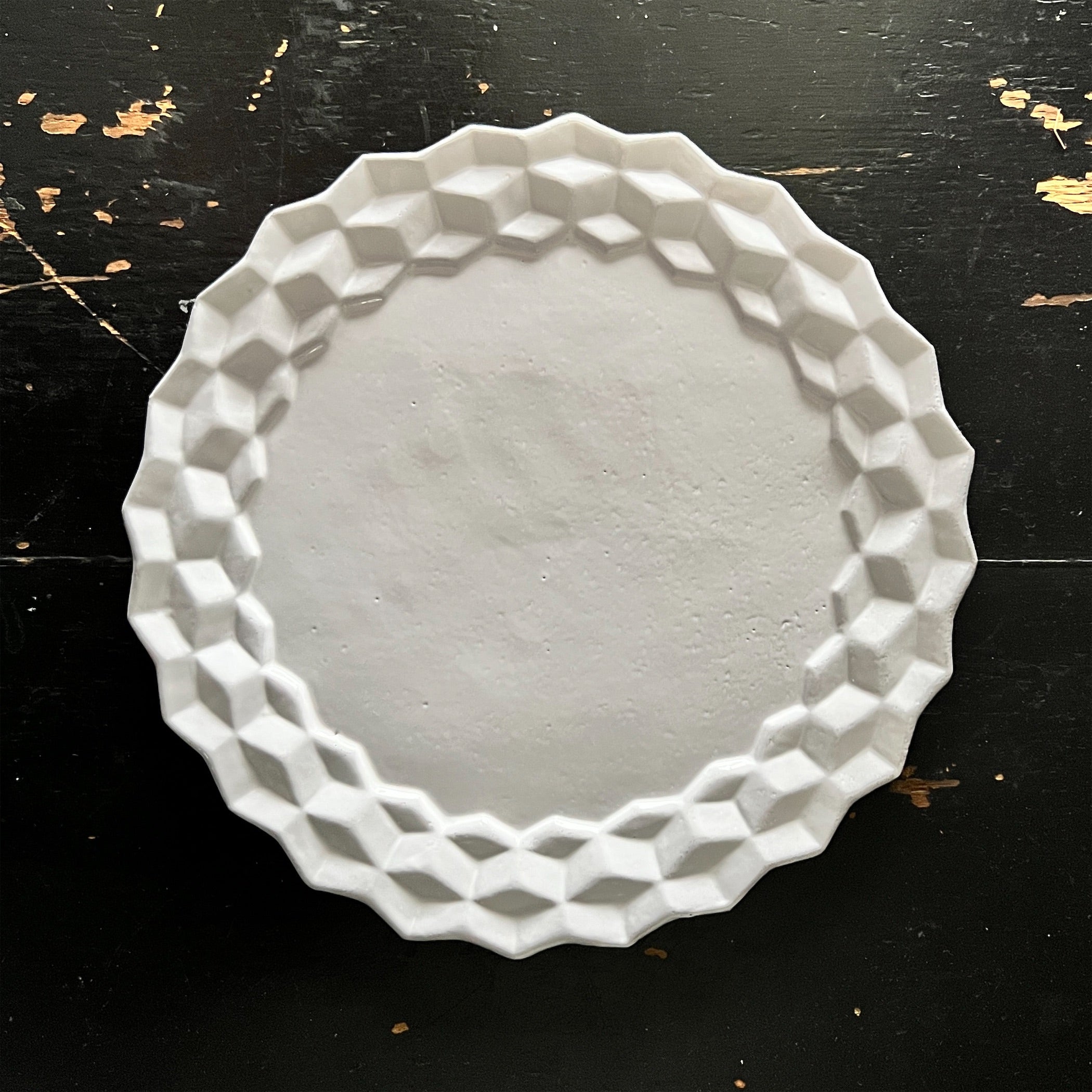 ASTIER de VILLATTE Cube デザートプレート 23cm Astier de Villatte】Cube プレート | フィールシーン / FEEL SEEN