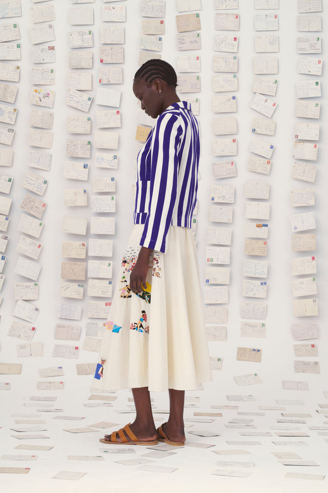 Mii Collection】hand embroidered skirt/56 | フィールシーン / FEEL