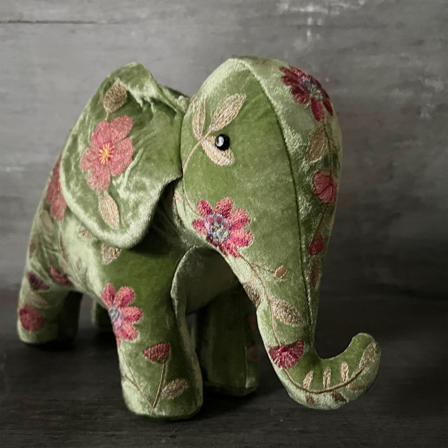 【Anke Drechsel】シルクベルベット Elephant_Emerald