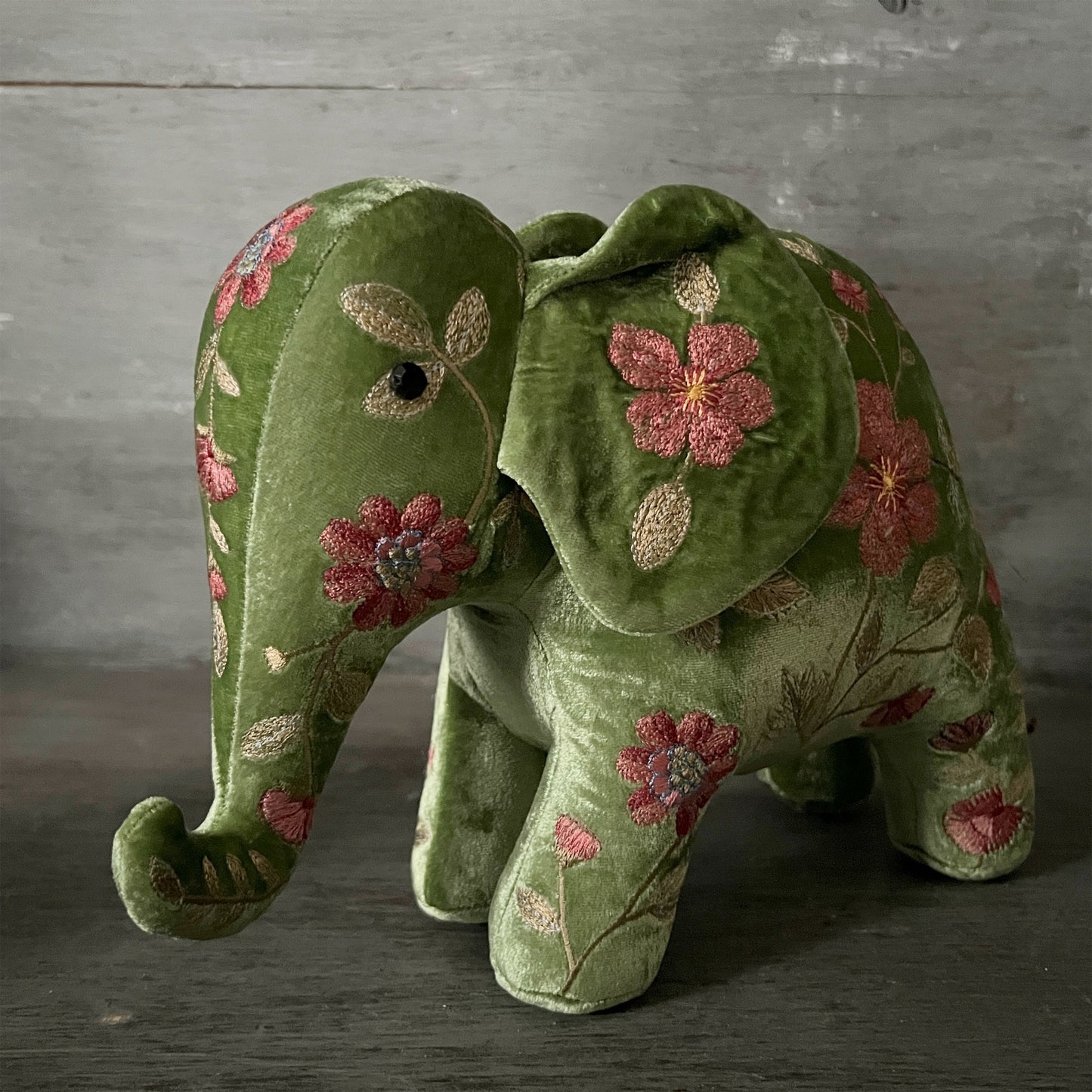 【Anke Drechsel】シルクベルベット Elephant_Emerald
