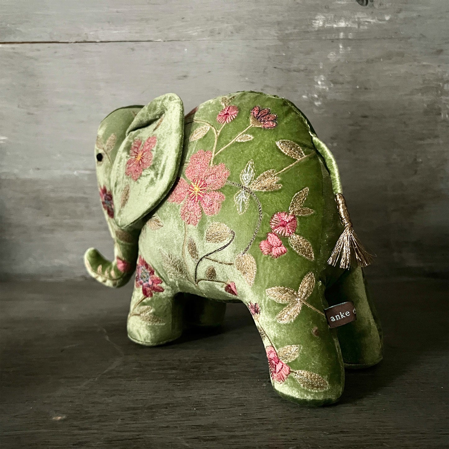 【Anke Drechsel】シルクベルベット Elephant_Emerald