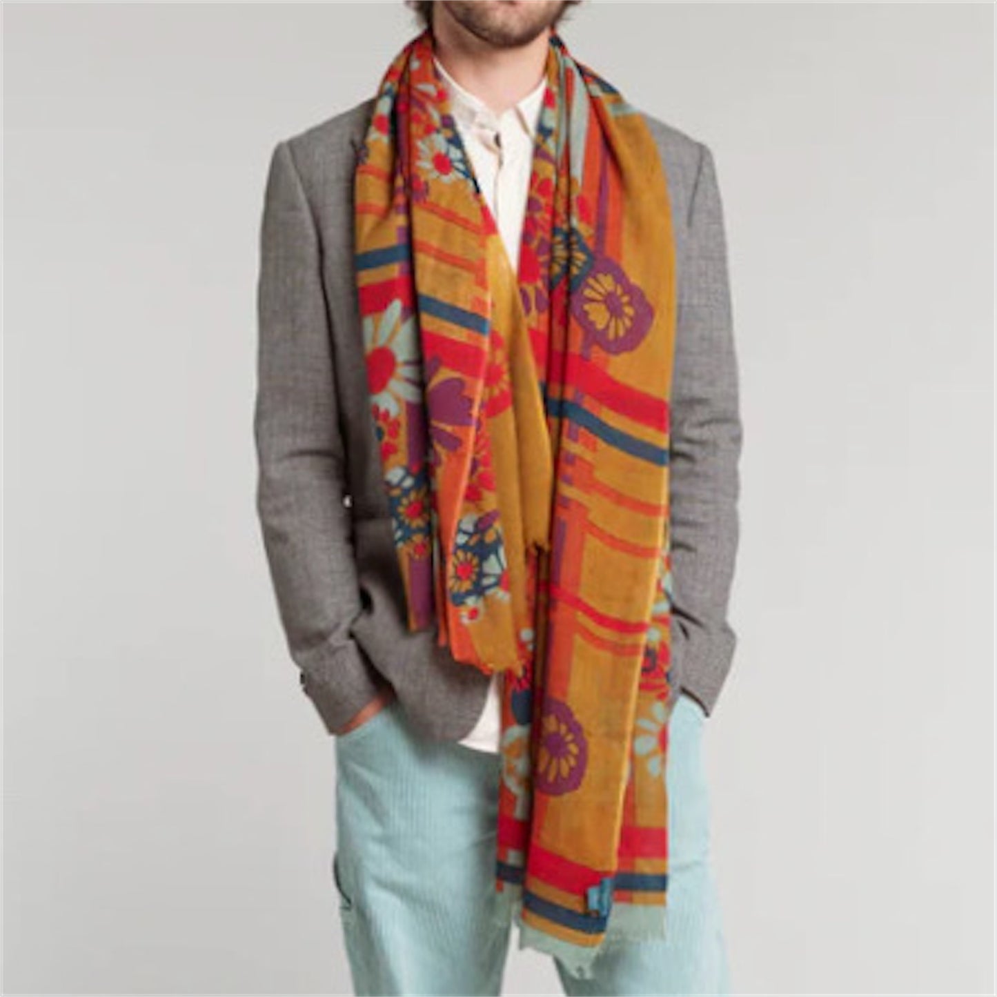 【Les Touristes】ストール_WOOL 038_70x180