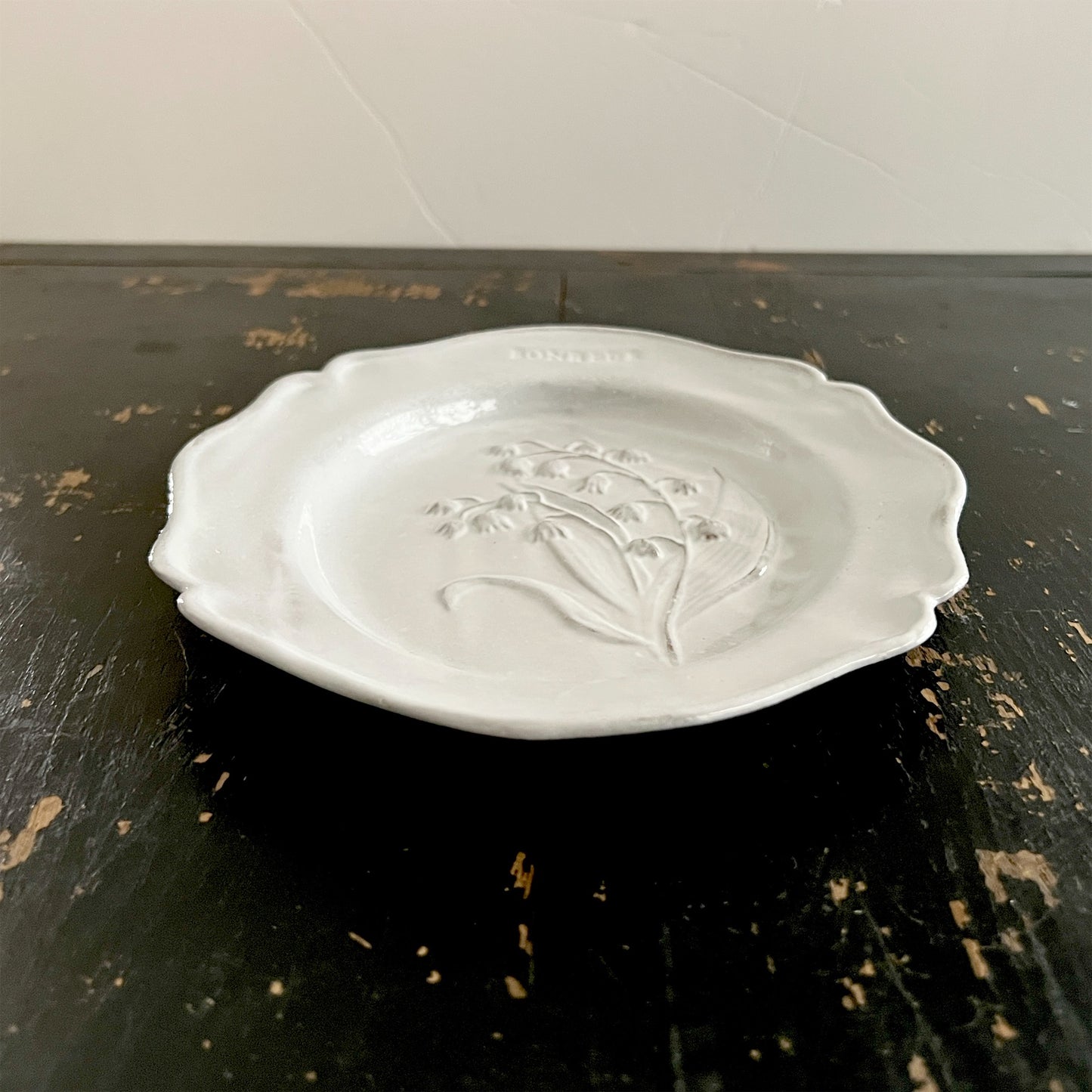 【Astier de Villatte】Fleurs Dessert Plate Lily of the Valley