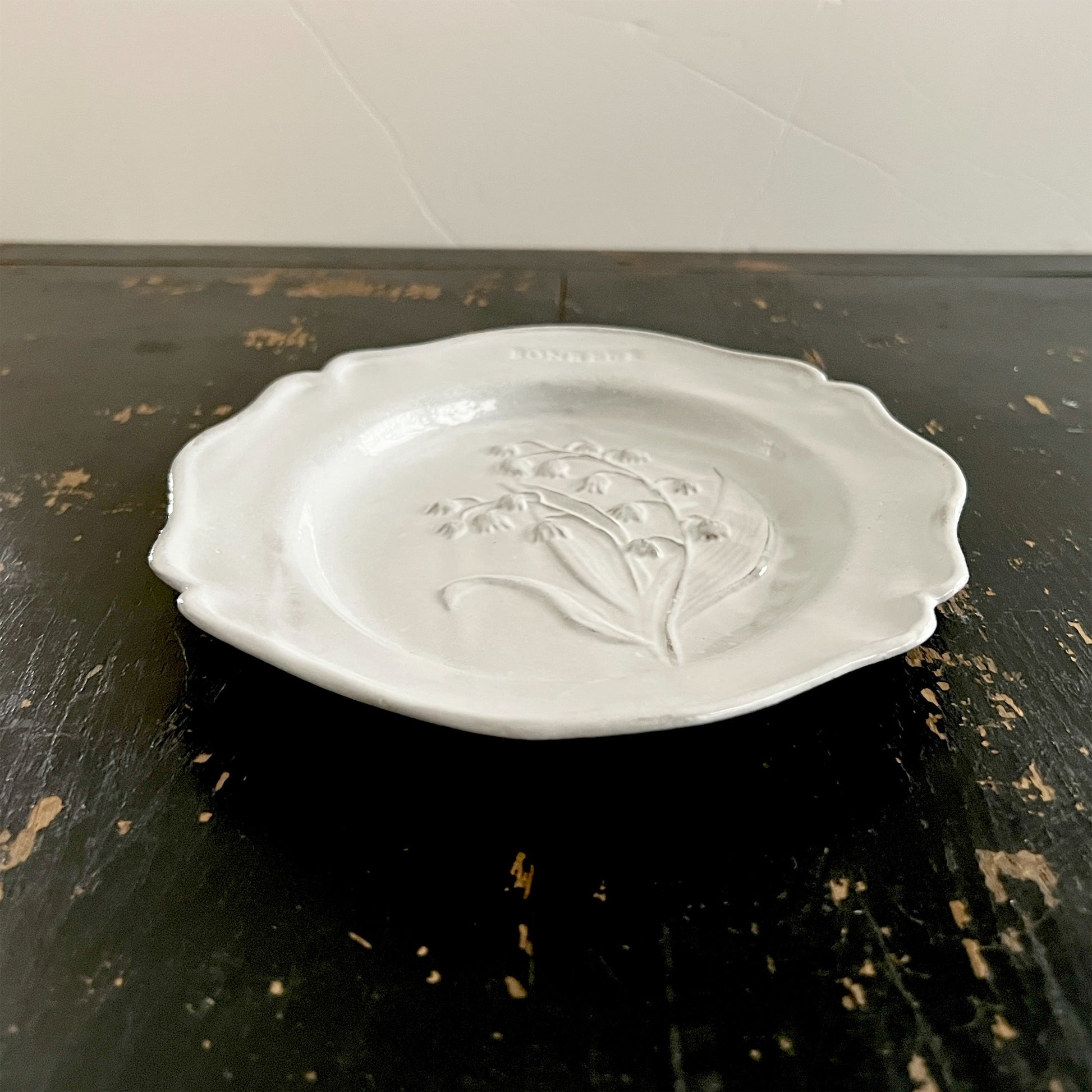 【Astier de Villatte】Fleurs Dessert Plate Lily of the Valley
