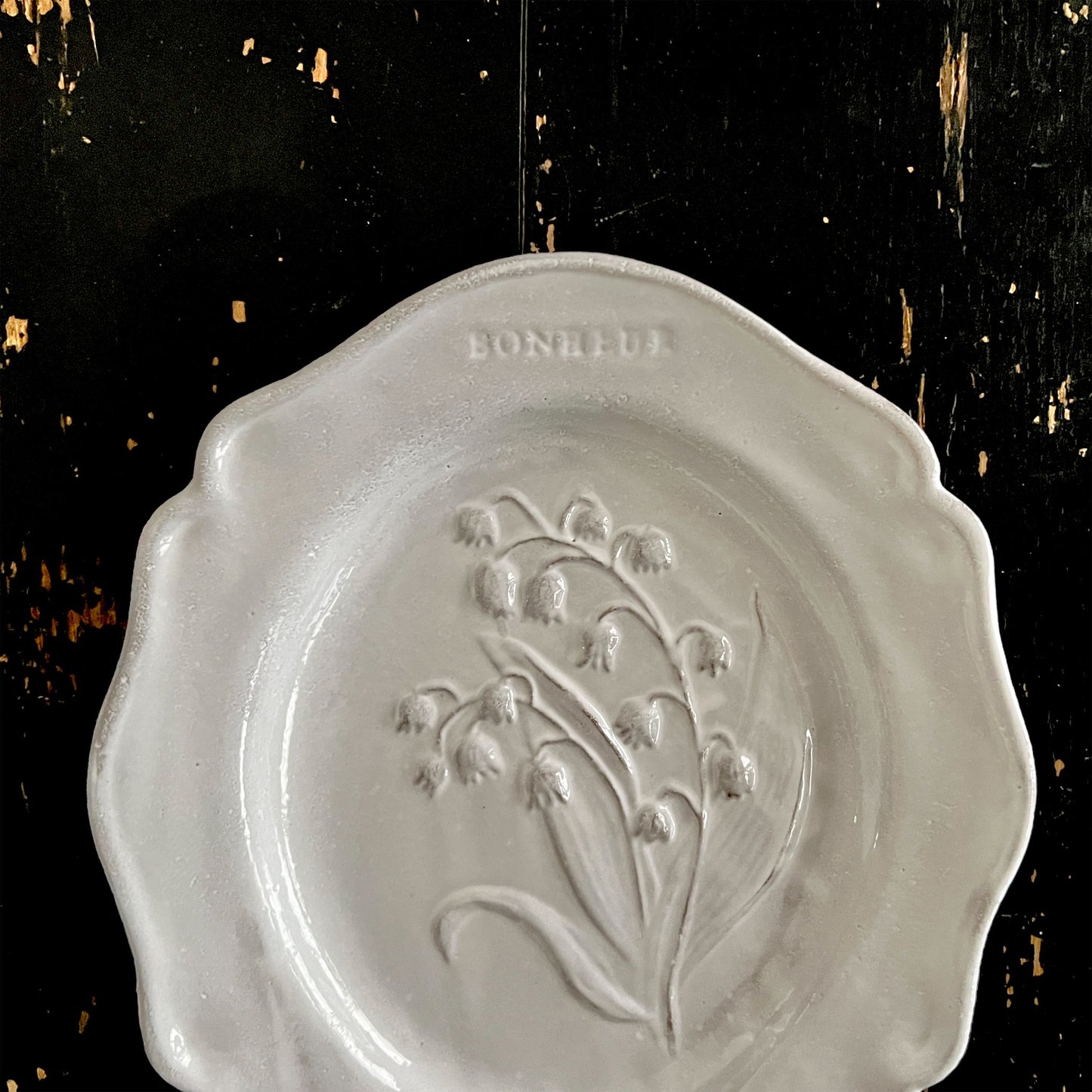 【Astier de Villatte】Fleurs Dessert Plate Lily of the Valley