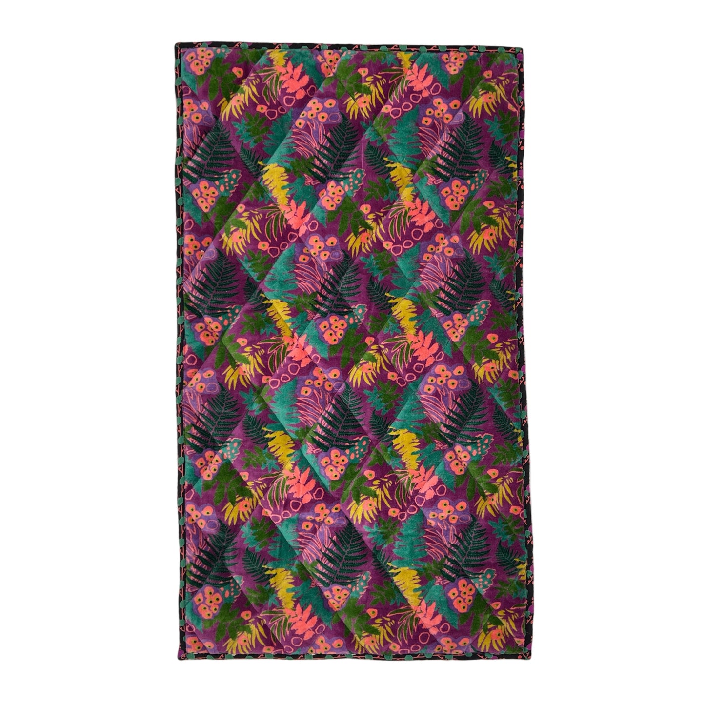 【Les Touristes】キルトマット velvet small quilted mat-purple