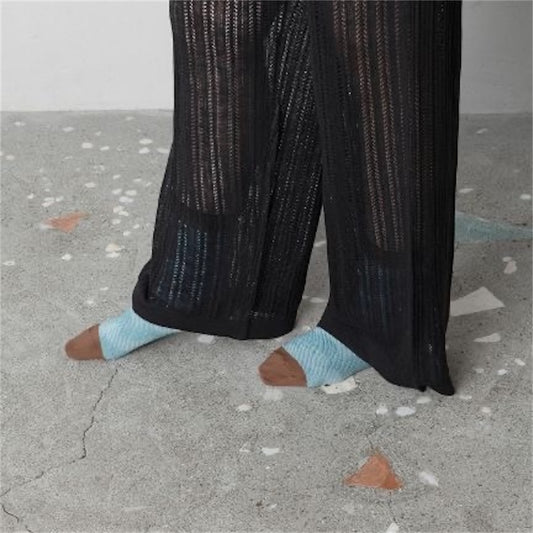 【TRICOTE】BUMPY BLUR STRIPE SOCKS