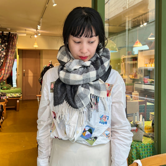 【Sayoko.M】cape shirring W02 charcoal