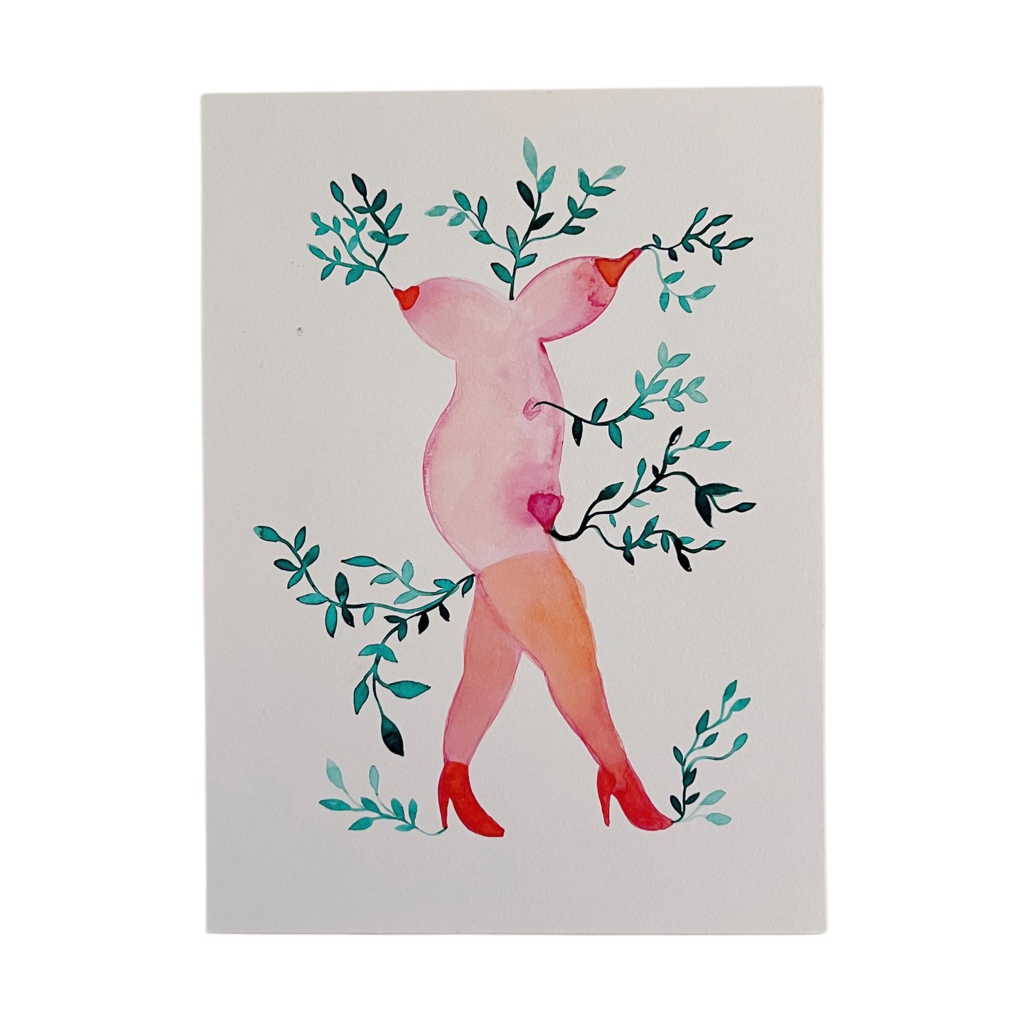 【Cathy Burghi 】全身から草、赤いハイヒール