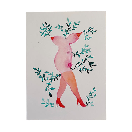 【Cathy Burghi 】全身から草、赤いハイヒール