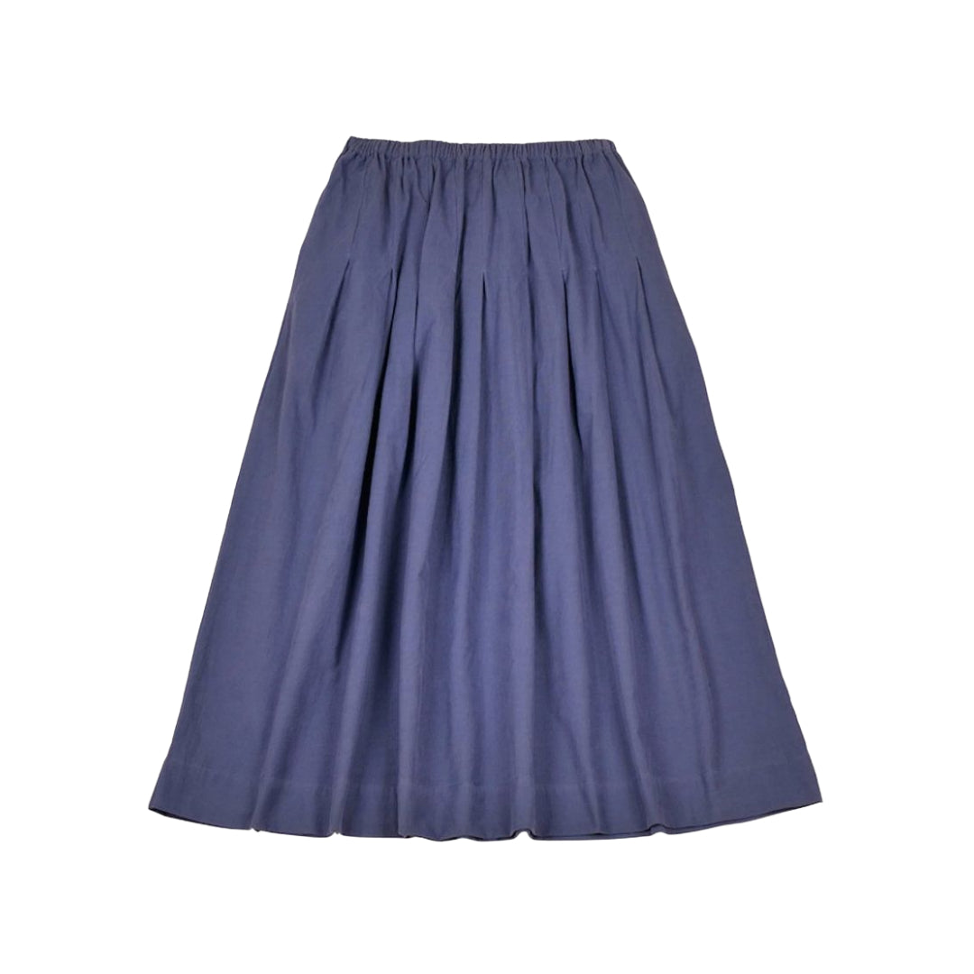 【Mii Collection】Plain Woven Velvet Long Skirt #114