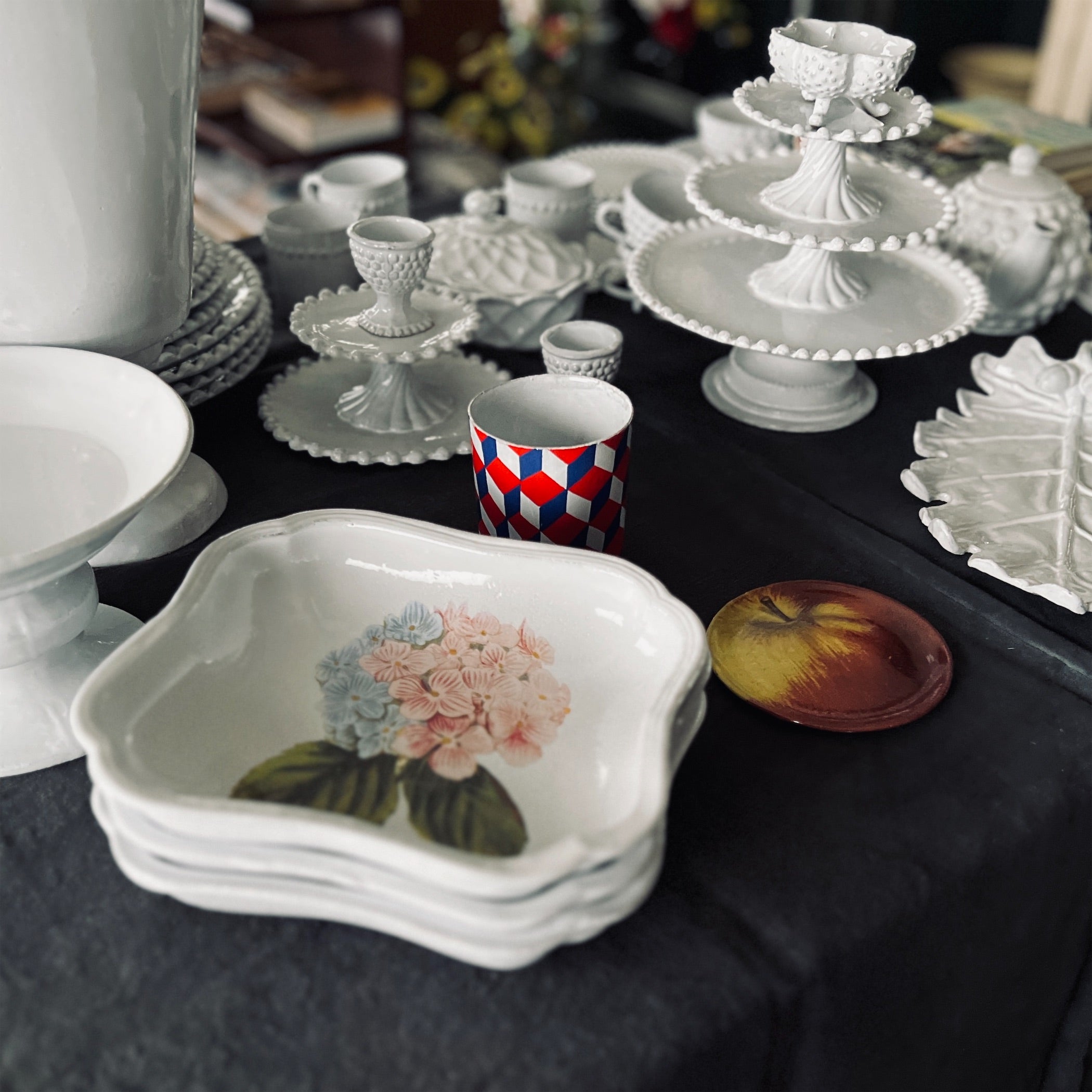 Astier de Villatte】John Hydrangea Flower スーププレート