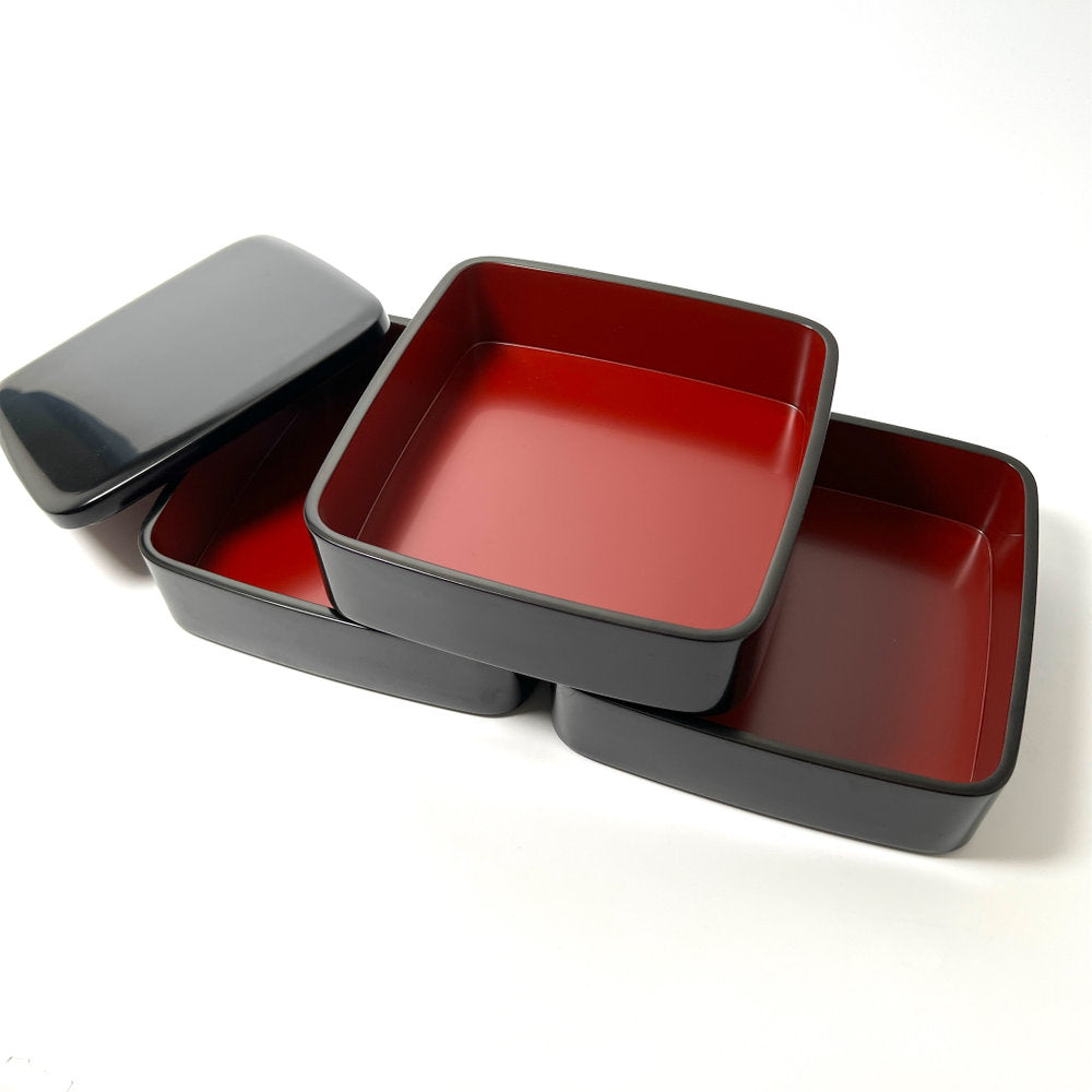 【塗師屋いち松】重箱 3段黒