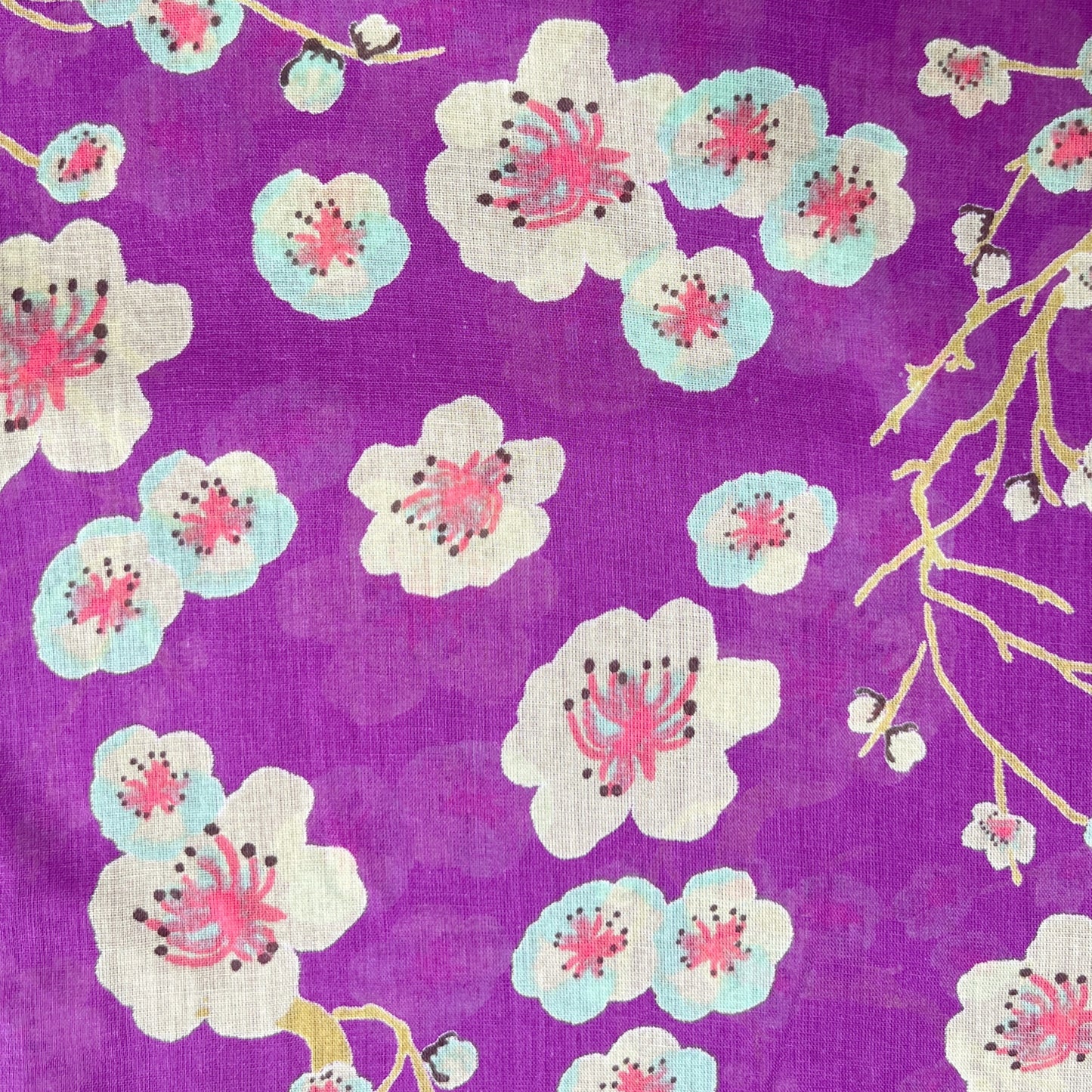【Les Touristes】コットンカーテン- Blossom Purple