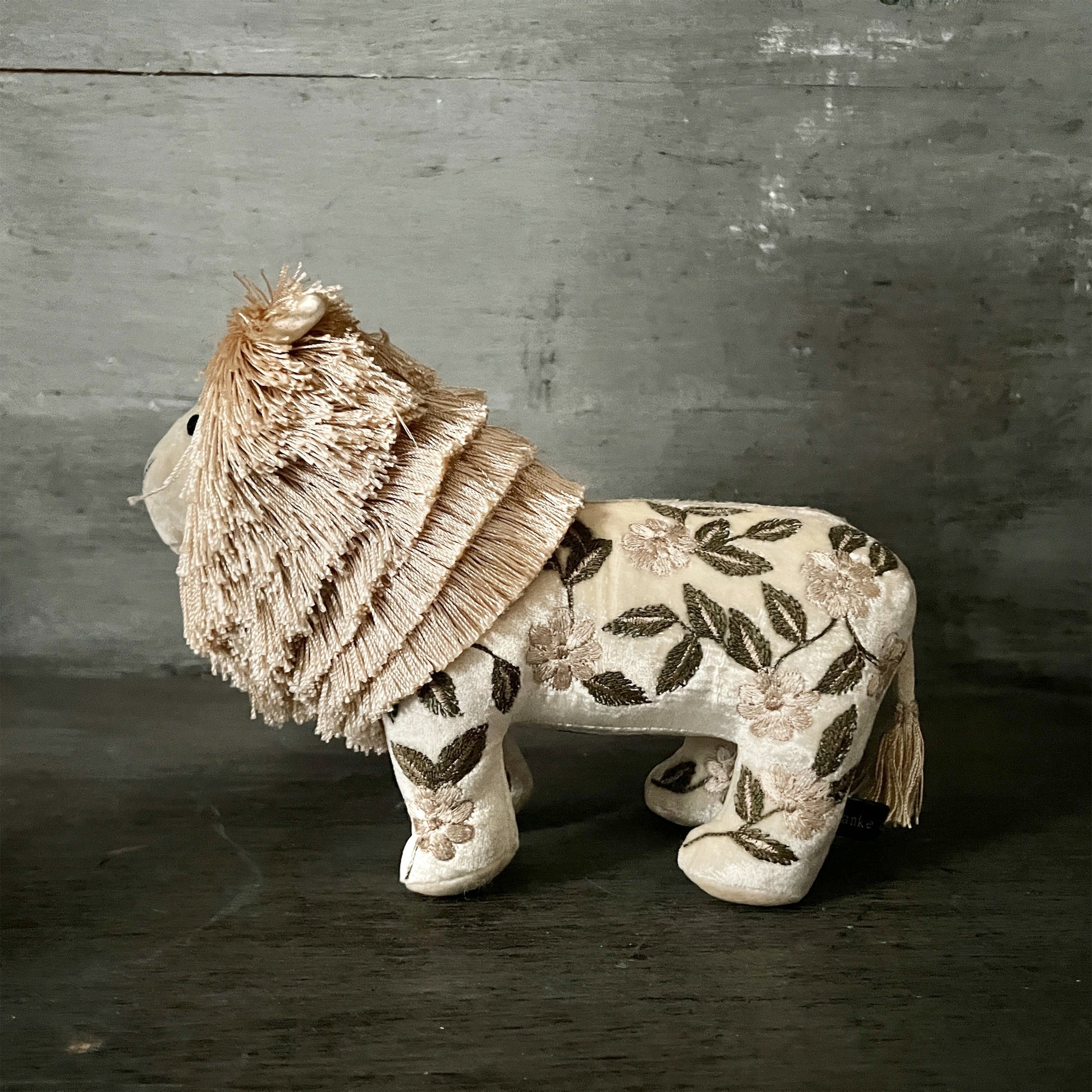 【Anke Drechsel】シルクベルベット Lion_Ivory