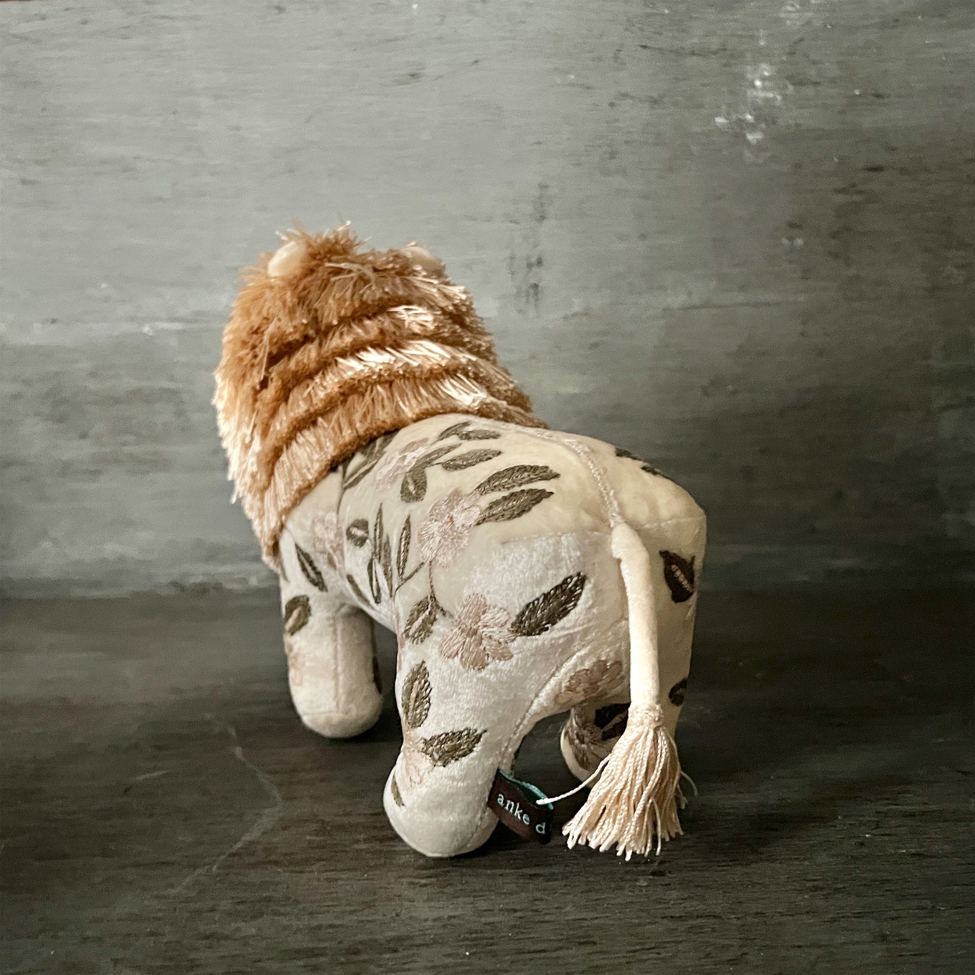 【Anke Drechsel】シルクベルベット Lion_Ivory