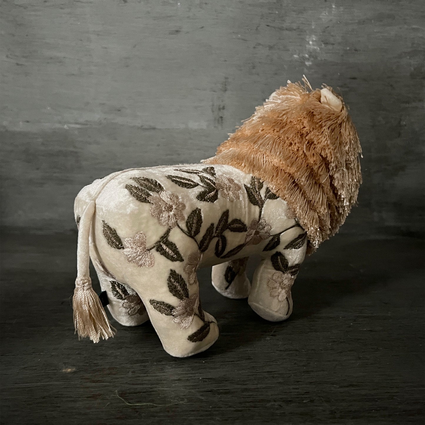 【Anke Drechsel】シルクベルベット Lion_Ivory
