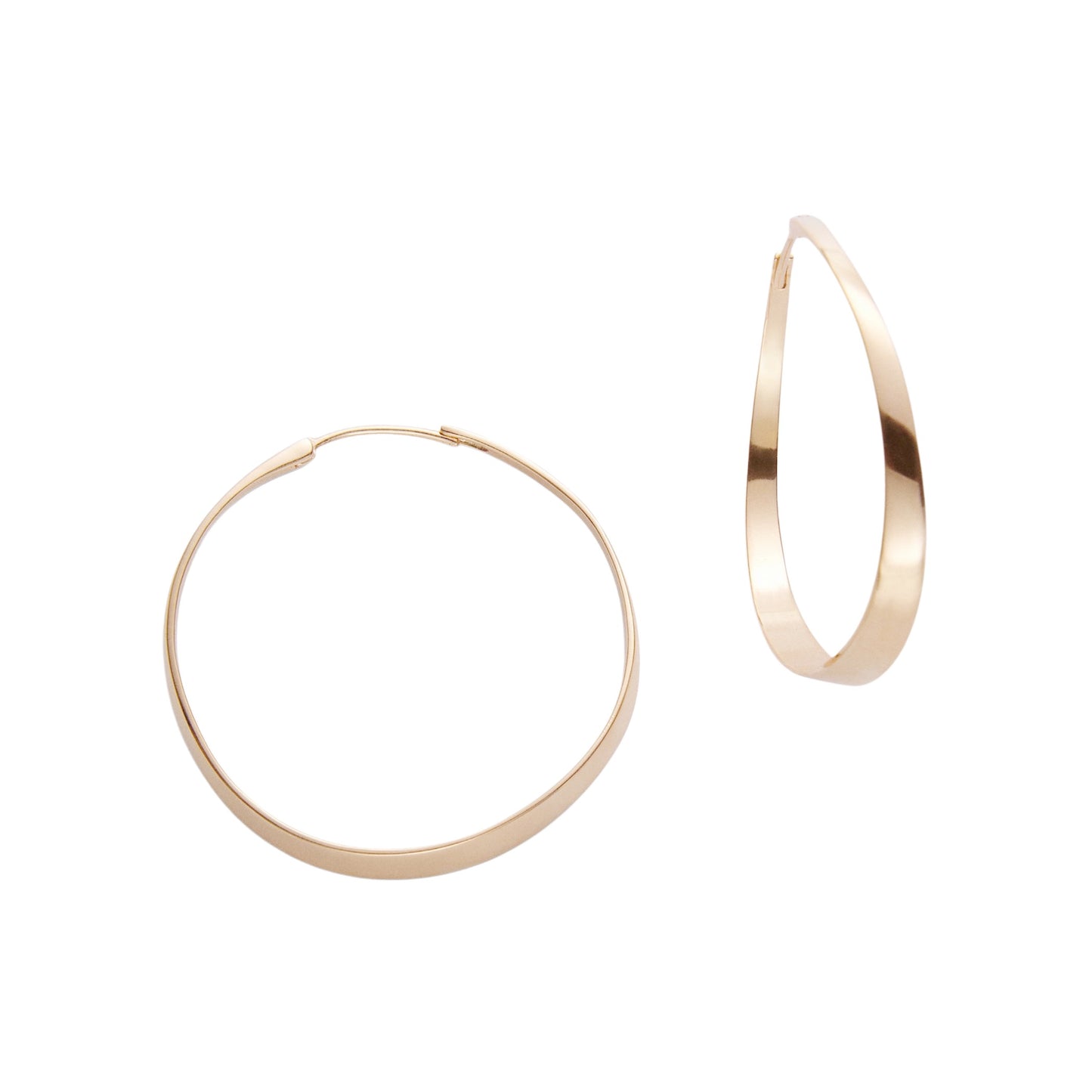 【Helena Rohner】round irregular gold plated brass hoops