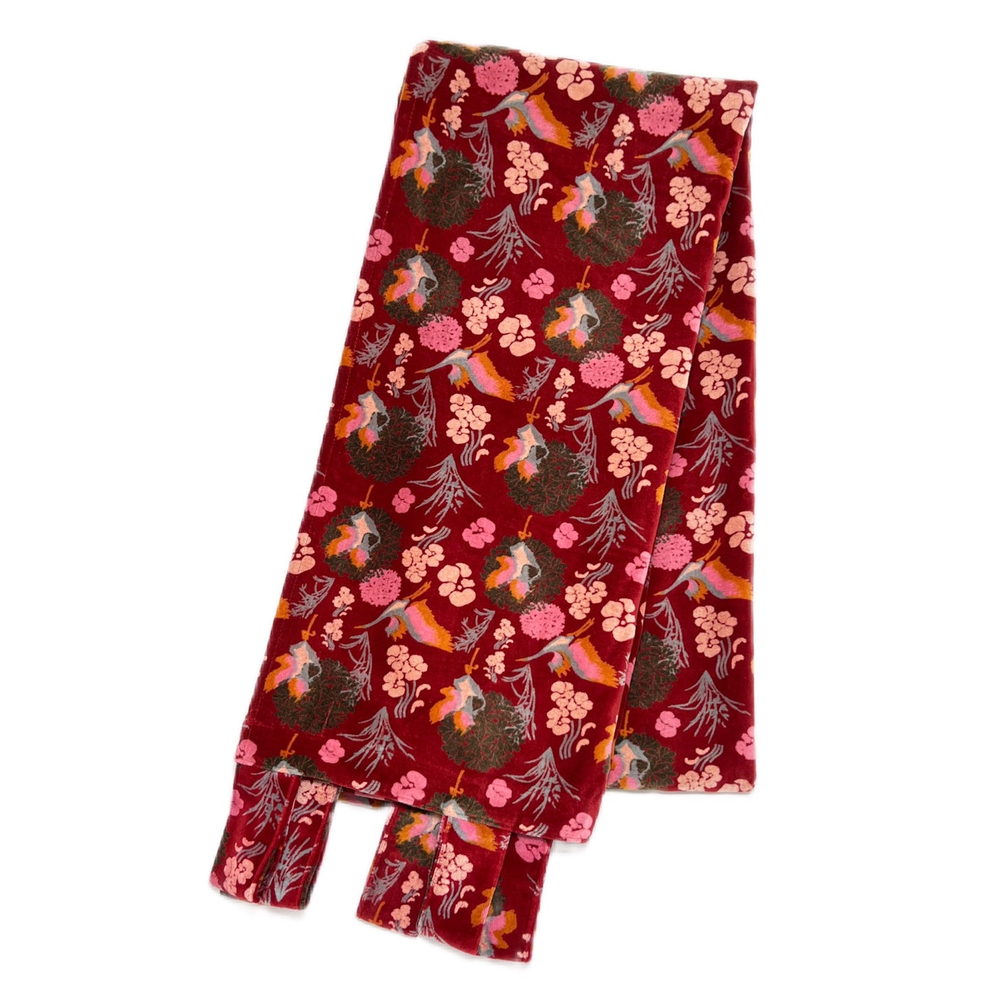 【Les Touristes】 鳥飛ぶベルベットカーテン レッド マルト・デムラン セレクト