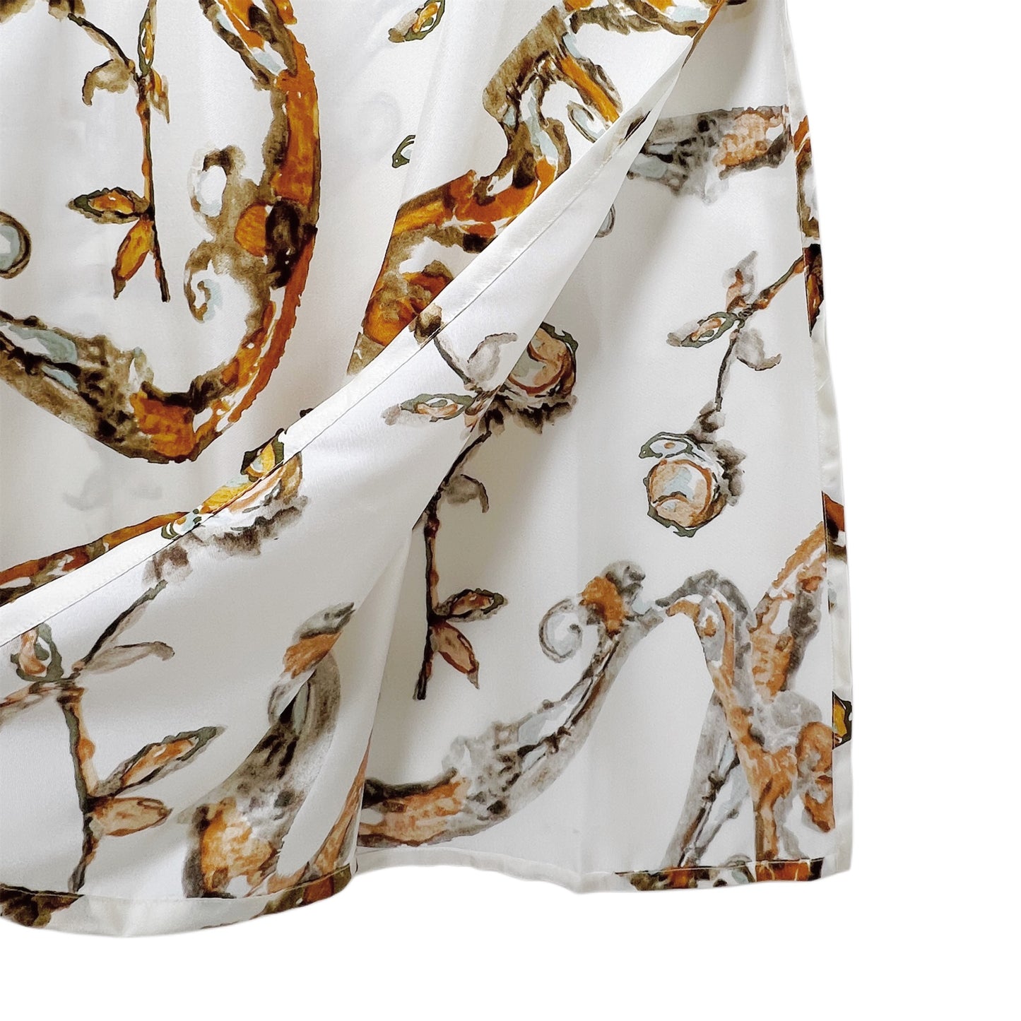 【La Prestic Ouiston】kimono-sleeved long dress with side slit