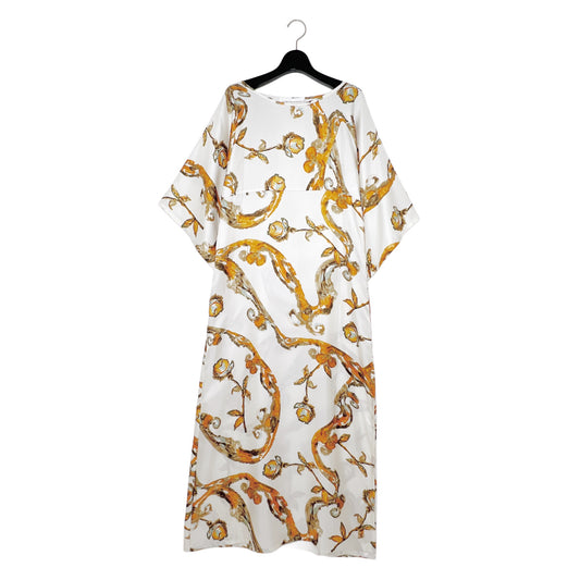 【La Prestic Ouiston】kimono-sleeved long dress with side slit