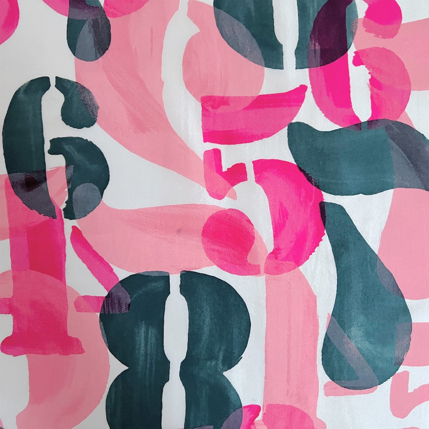 【Sayoko.M】silk scarf numbers pink