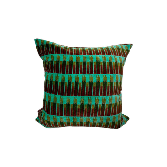 【Les Touristes】ベルベットクッションカバー velvet cushion square-green